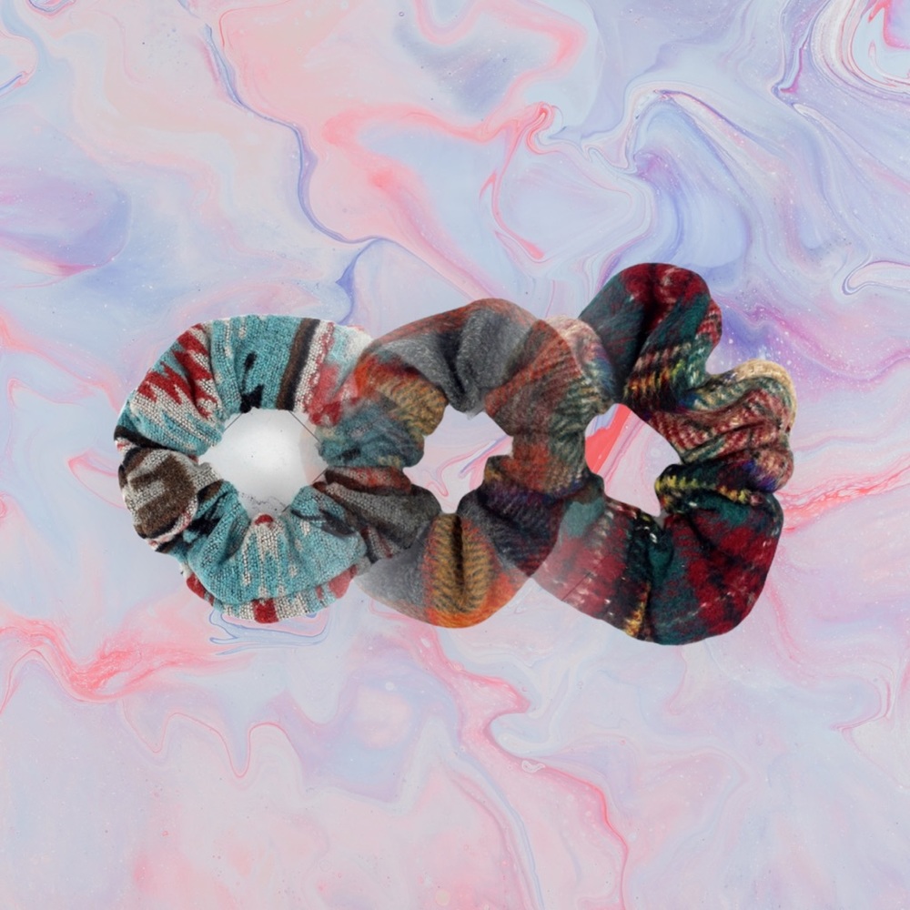 NWT- Set Of Three Scrunchies